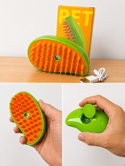 Cepillo a Vapor para Perros 3 en 1 | Recargable USB | 4Patitas